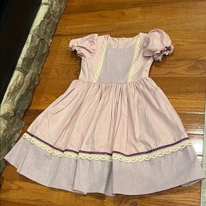 Pink Dress with Lace Trim